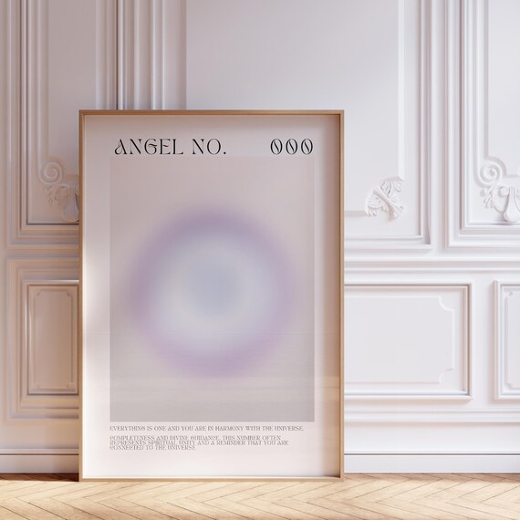 Angel Number 000 Neutral Aura Spiritual Unity Meaning Poster Gift