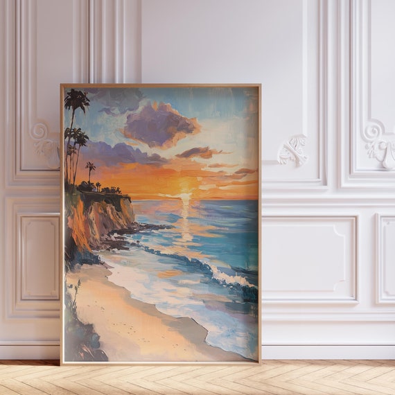 La Jolla Surf Poster San Diego Poster Vintage Surf Print Coastal Wall Art Beachy Prints Ocean Print Beach Art For Aesthetic Room Decor