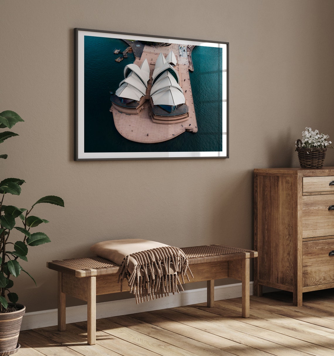 Sydney Opera House Aerial Harbour Teal Water View Photography Poster - Image 3