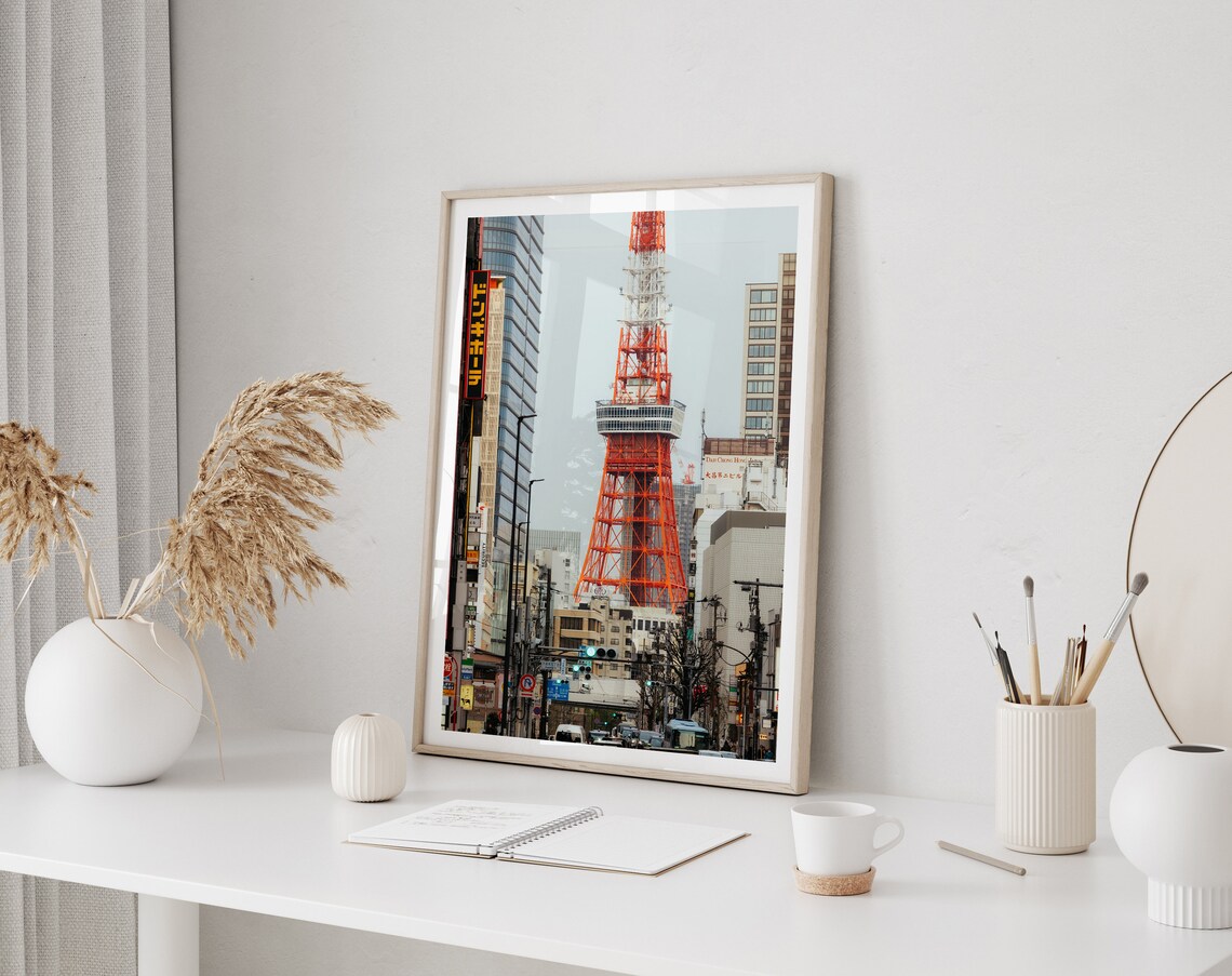 Tokyo Tower Roppongi Street Japan City Night Photography Poster - Image 2
