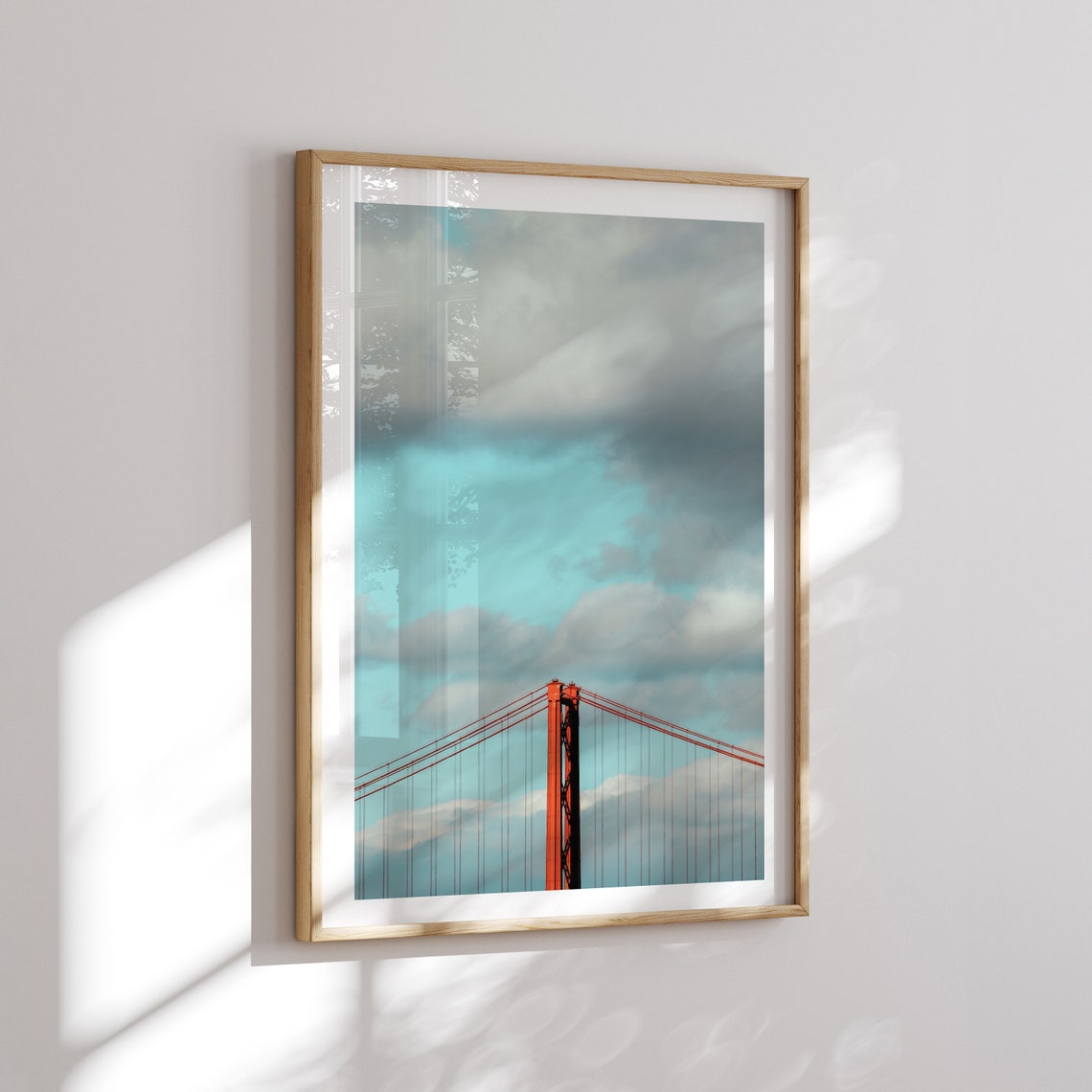 Ponte 25 De Abril Bridge Minimal Sky Lisbon Portugal Wall Poster - Image 2
