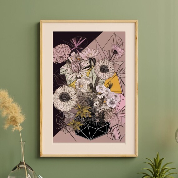 Floral Geo No1 Art Print