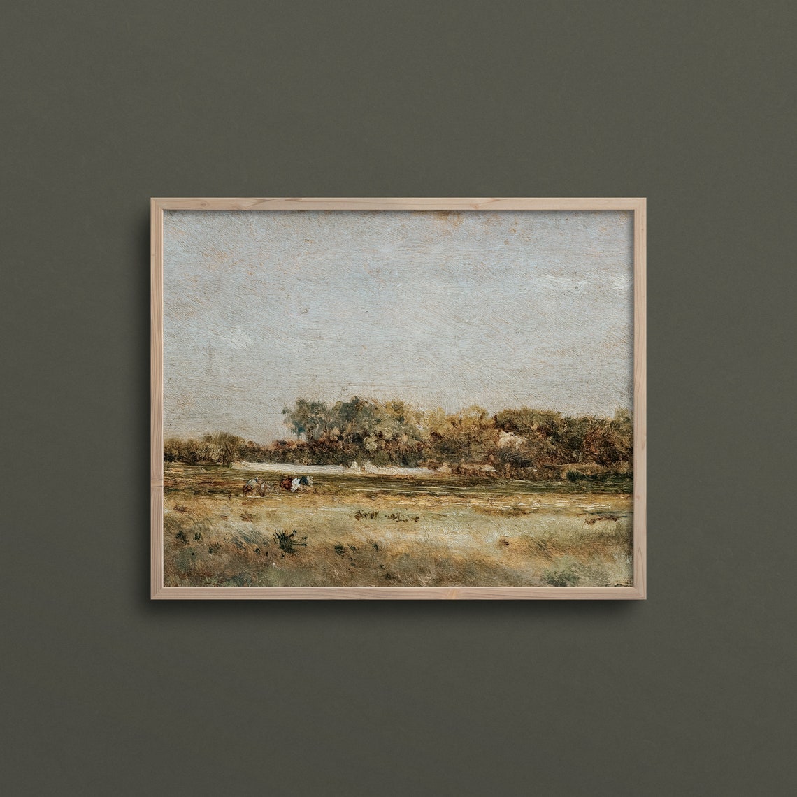 Fields Of Gold French Country Wall Art Countryside Landscape Oil Painting Vintage Landscape Painting L209 - Image 3