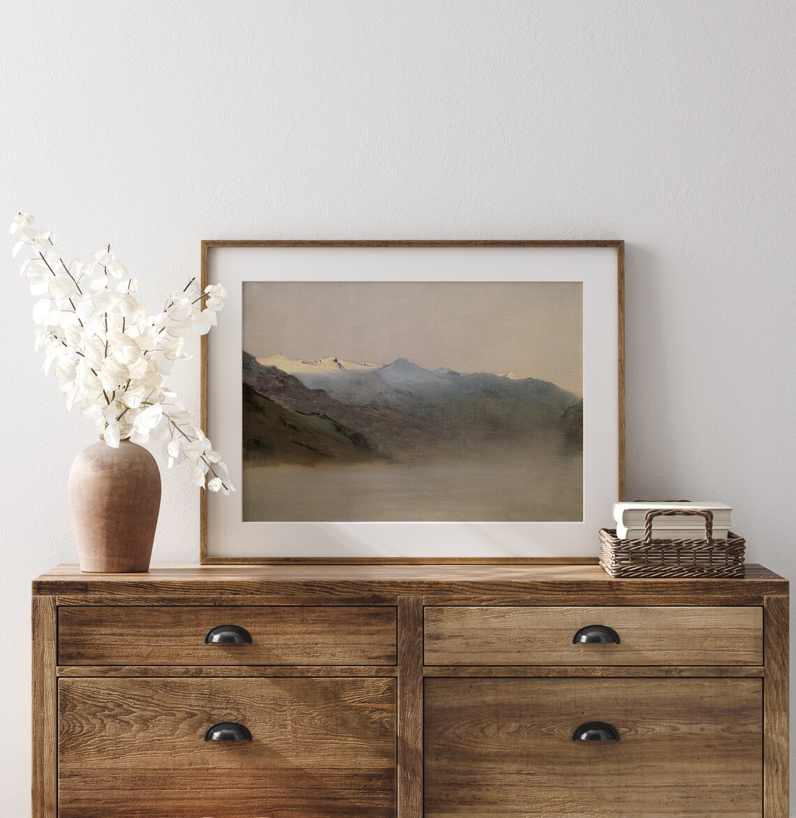 Snowcapped Mountains Vintage Mountain Art Print - Image 3