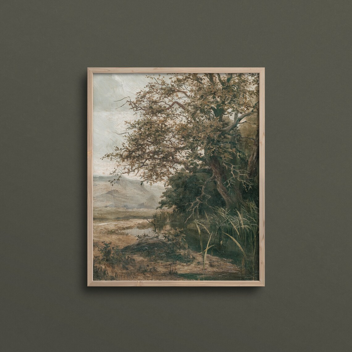 Hope Tree Moody Tree Art Forest Wall Art Tree Landscape Painting Nature Walk Art Forest Decor L303 - Image 2