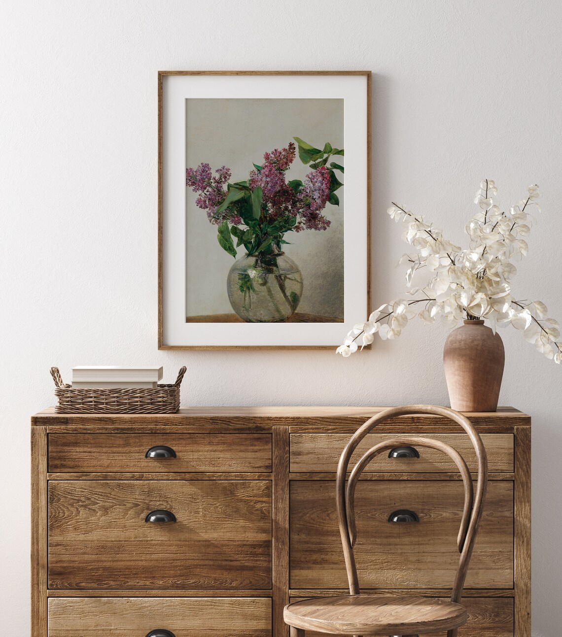 Purple Lilacs Still Life, Vintage Floral Art Print - Image 3