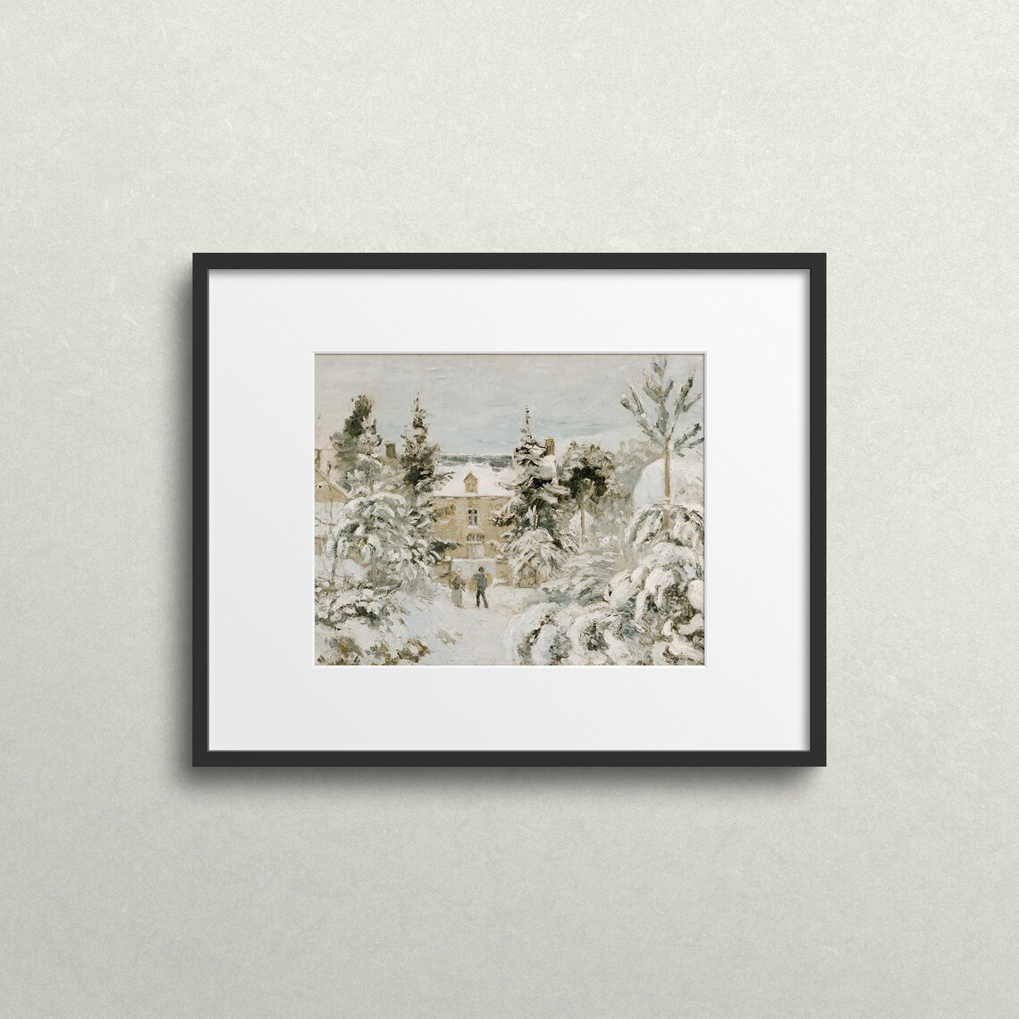 Home For Christmas Vintage Winter Landscape Art Print - Image 2