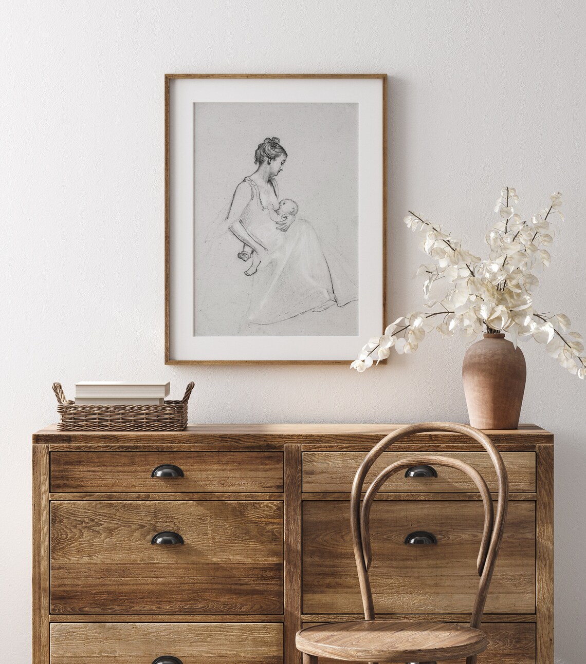 Nursing Mother Vintage Nursery Wall Art Print - Image 3