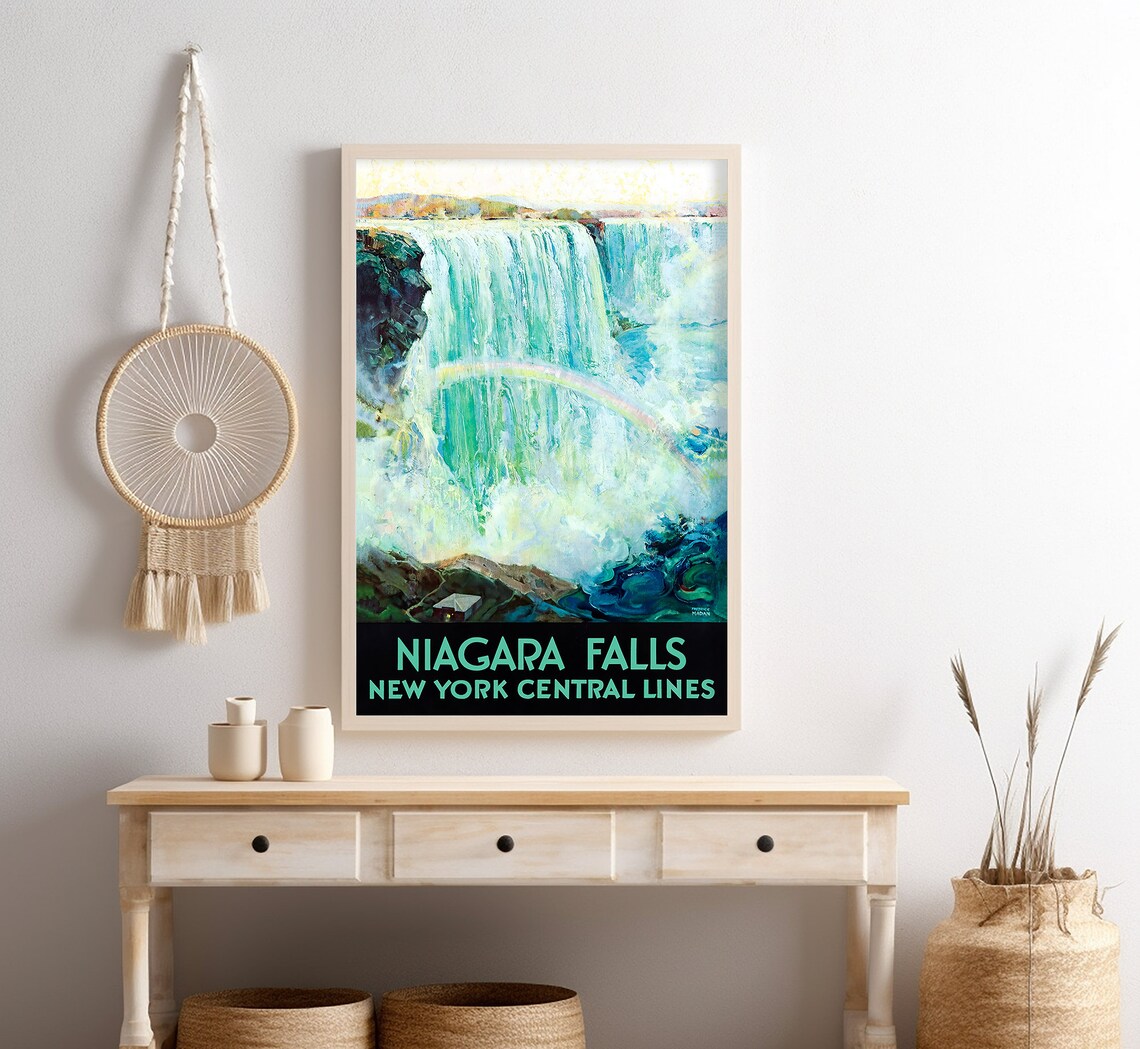 Niagara Falls Vintage Travel Poster, New York USA - Image 4