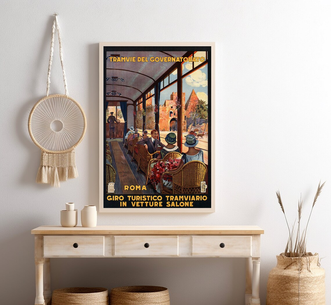 Rome Italy Vintage Travel Poster, Retro Travel Poster - Image 4