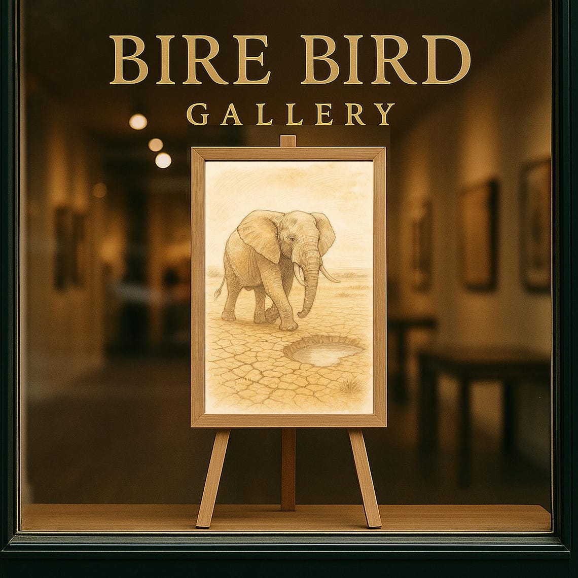 African Elephant Walking Toward Water in Dry Savannah Poster - Image 5
