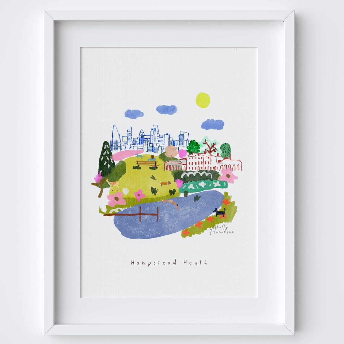 Hampstead Heath Skyline Viewpoint, Travel Print