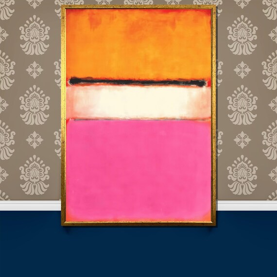 Mark Rothko Pink And Orange Abstract Painting Unique Art Gift For Modern Home Decor Enthusiasts