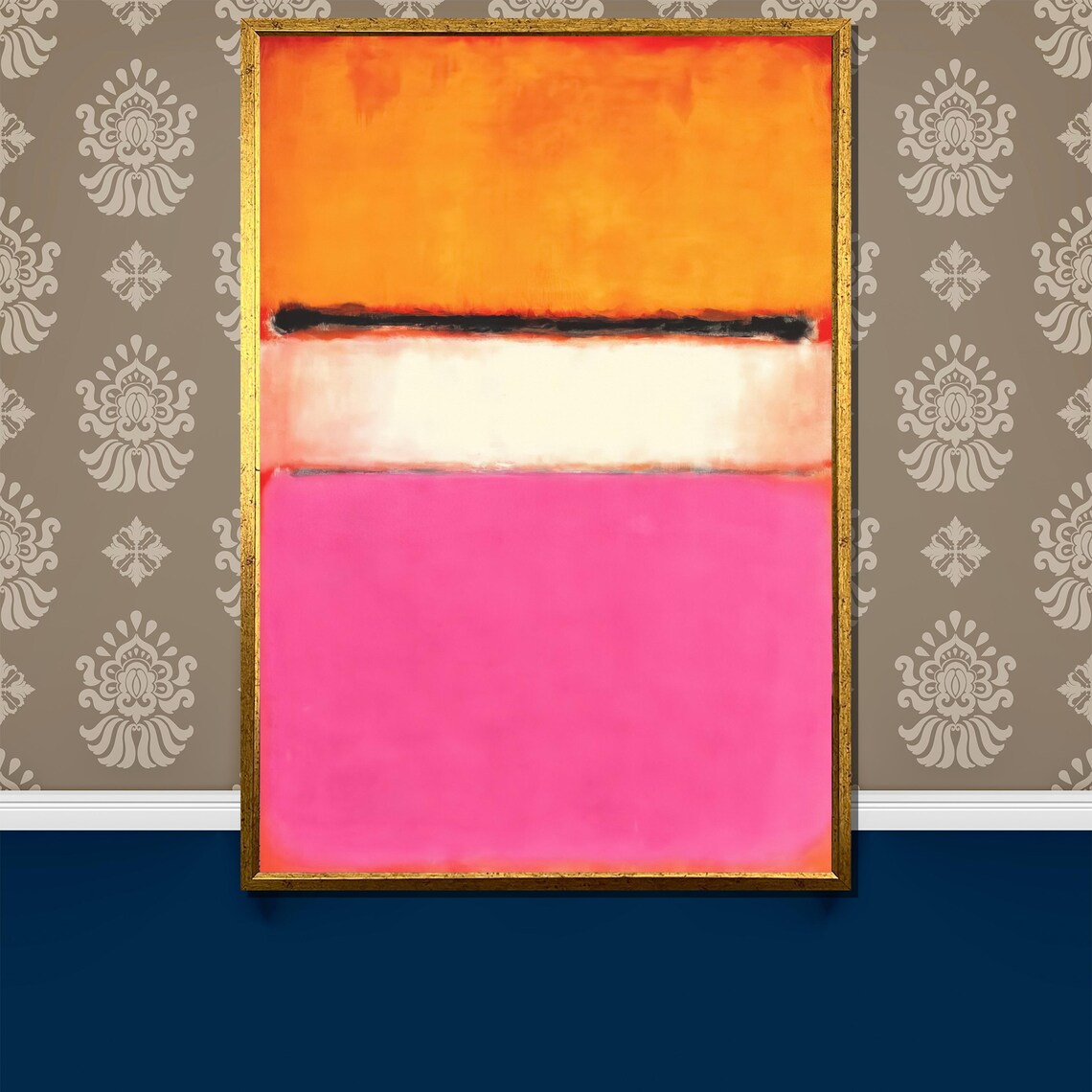 Mark Rothko Pink And Orange Abstract Painting Unique Art Gift For Modern Home Decor Enthusiasts