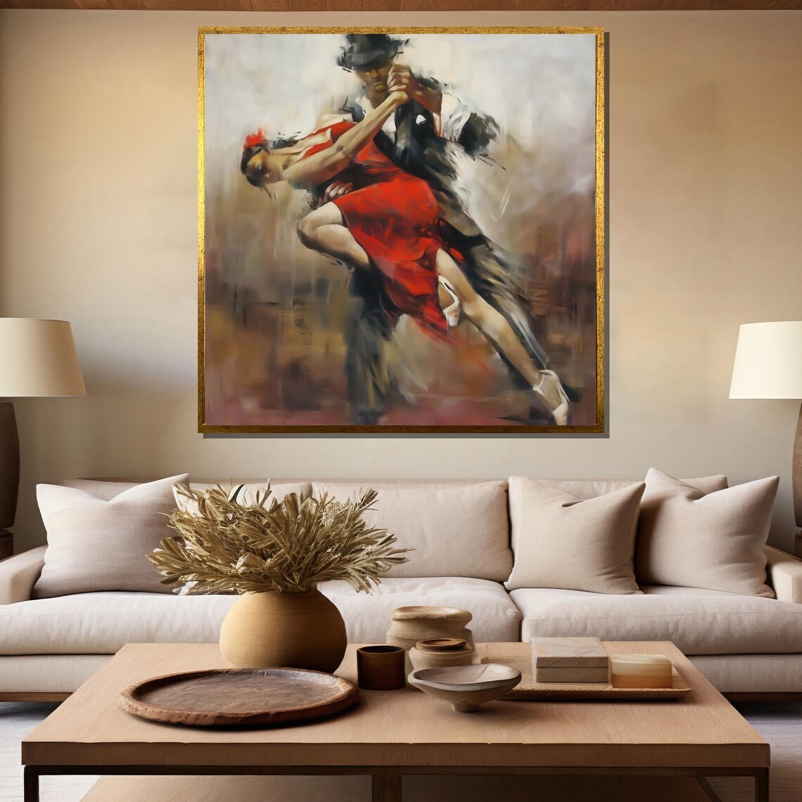 Passionate Tango Dance Painting, Elegant Decor - Image 5