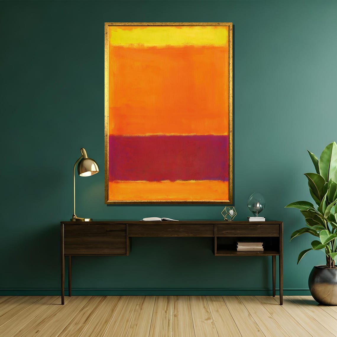 Mark Rothko Orange And Deep Red Painting Vivid Abstract Art Gift For Bright And Bold Wall Dcor Enthusiasts - Image 5