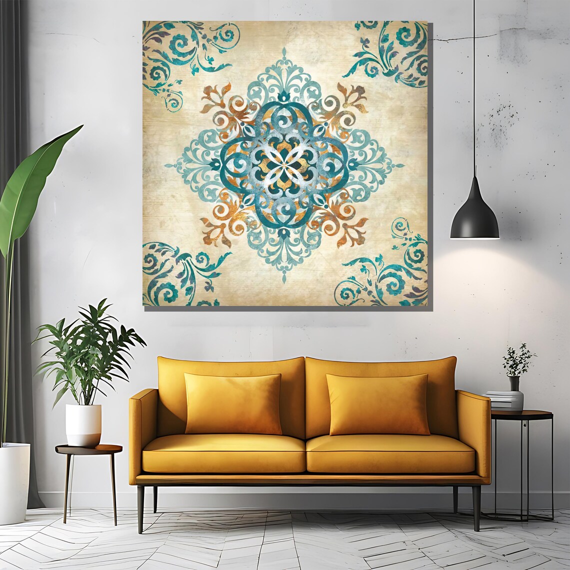 Elegant Mandala Painting, Timeless Ornate Patterns - Image 2