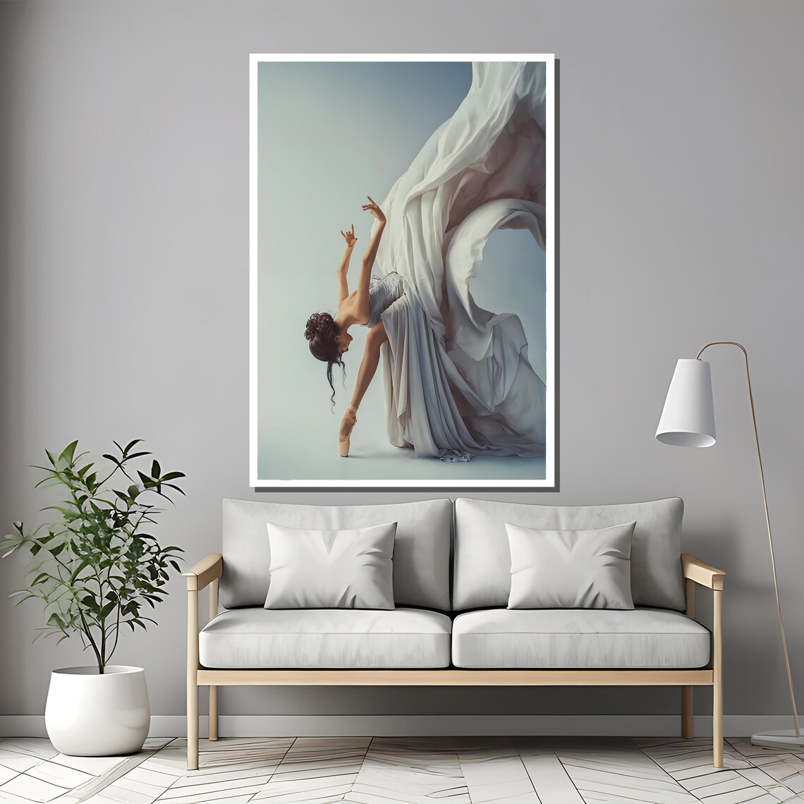 Graceful Ballet Flow Art Print, Elegant Dance Decor - Image 2