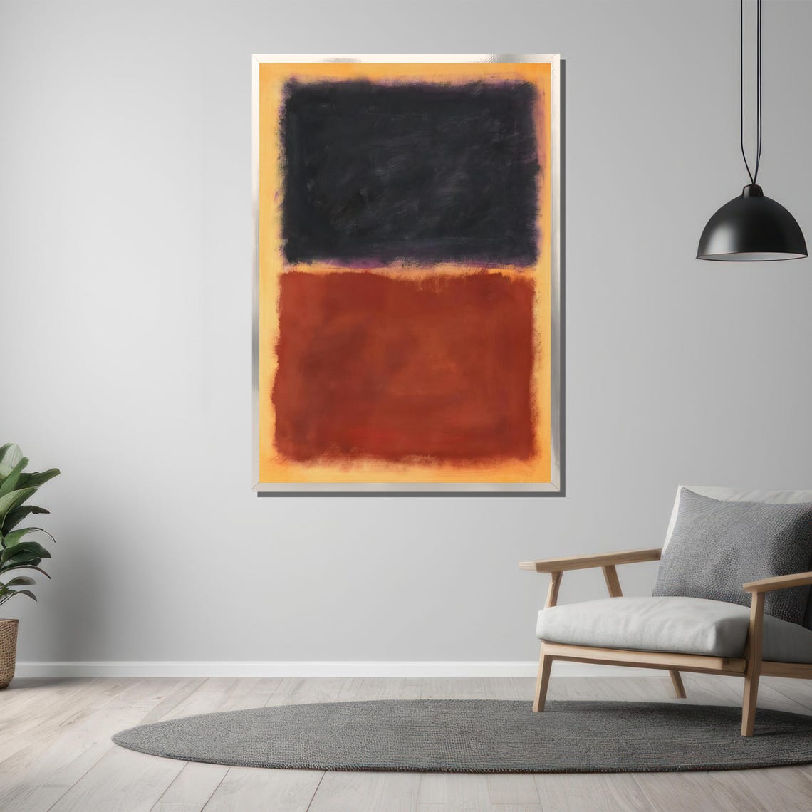 Mark Rothko Red And Black Abstract Painting Bold Expressionist Art Gift For Sophisticated Home Interior Decor - Image 3