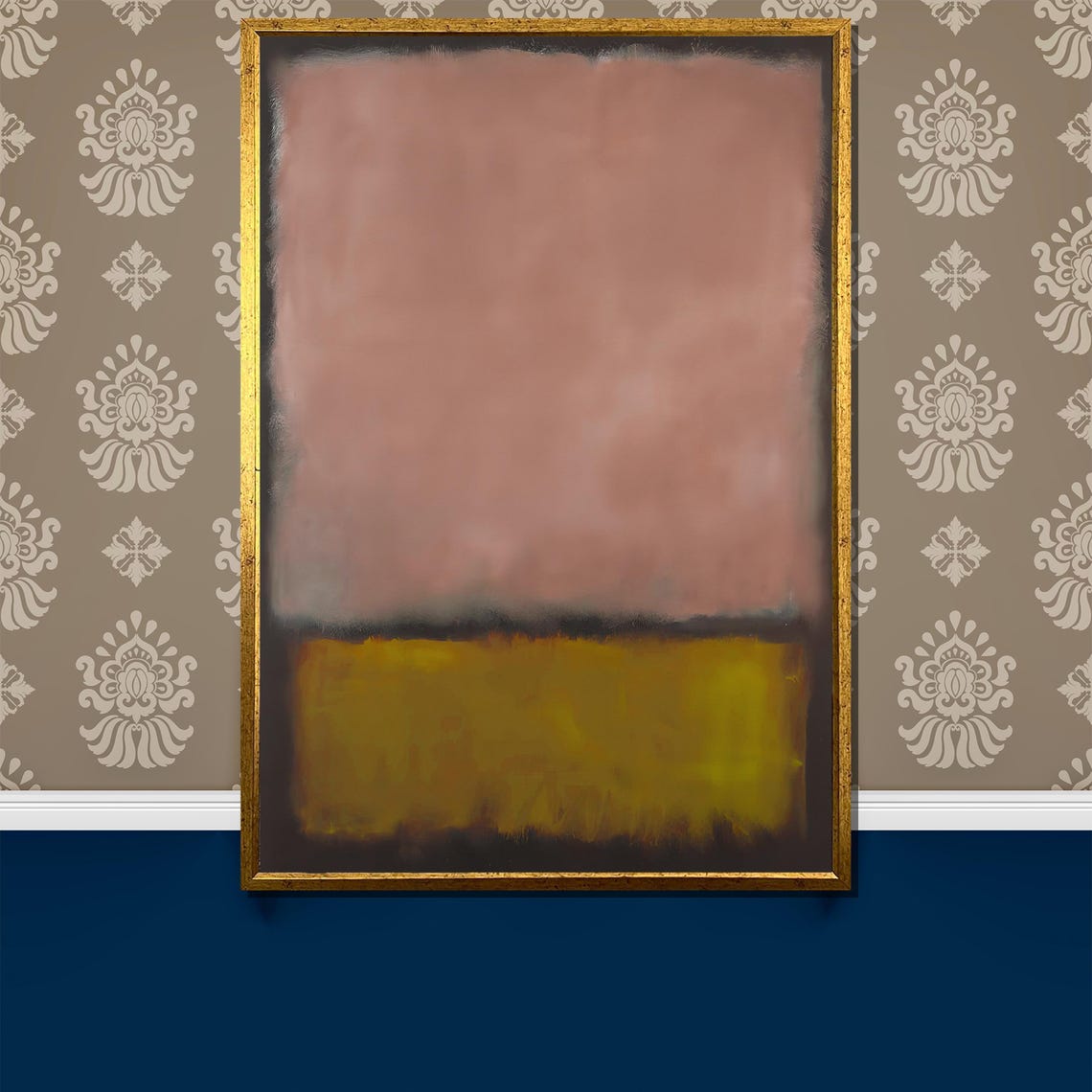 Rothko Style Brown And Yellow Ochre Color Field Abstract Poster