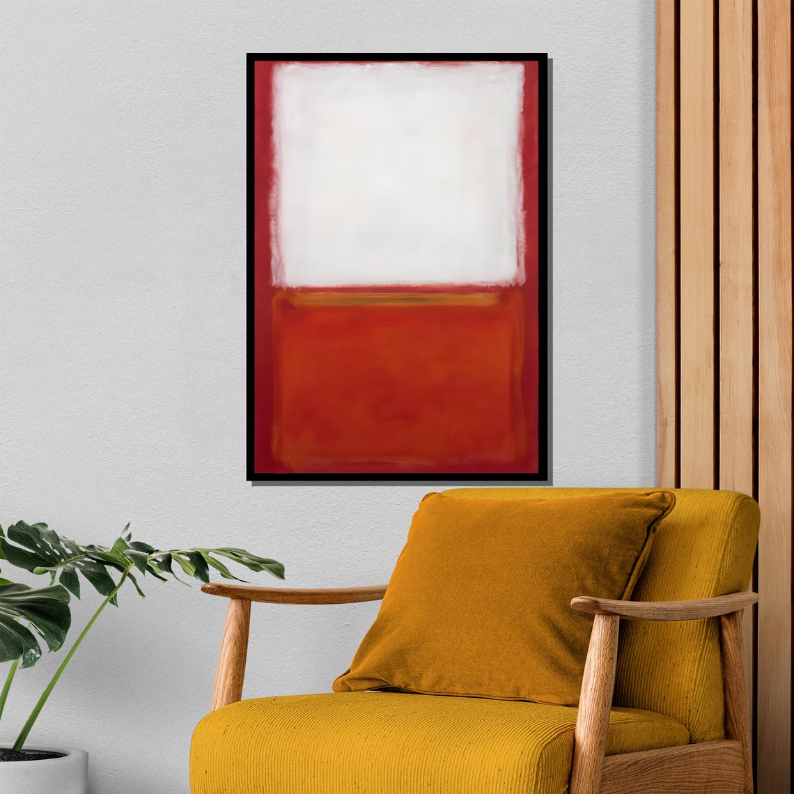 Rothko Style Red And White Color Field Abstract Painting Poster - Image 4