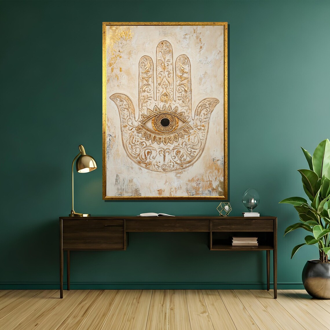 Hamsa Hand Spiritual Art Print, Bohemian Decor - Image 5