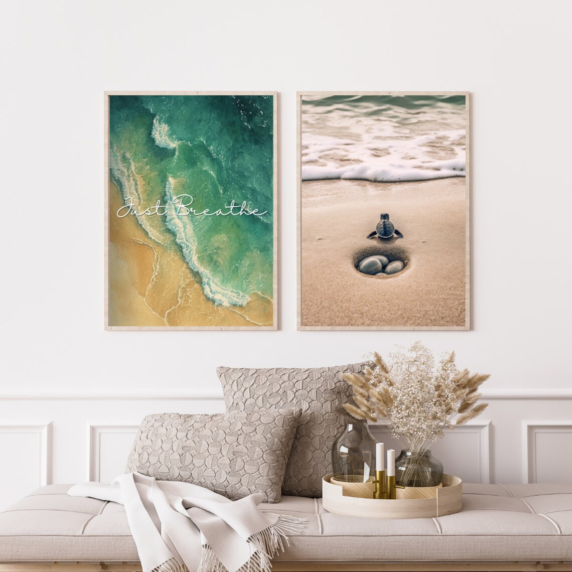 Beach Sea Turtle Poster Print, Ocean Sea Life Decor - Image 2