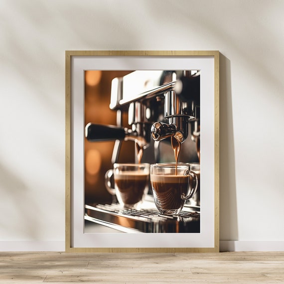 Kitchen Picture Coffee Machine Poster On Matte Premium Paper Decoration Wall Decoration