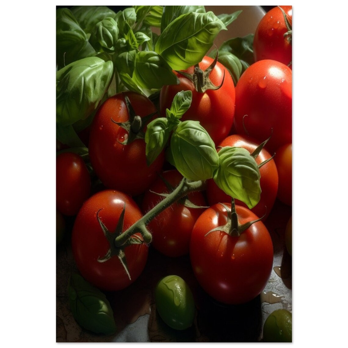 Fresh Tomatoes Kitchen Art Print, Food Poster - Image 2