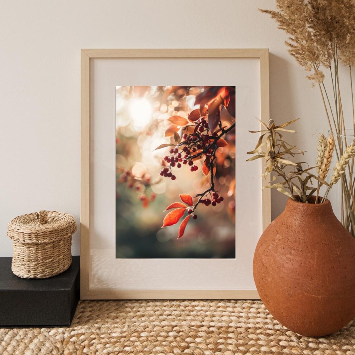 Autumn Red Berries Poster Print, Seasonal Decor - Image 3