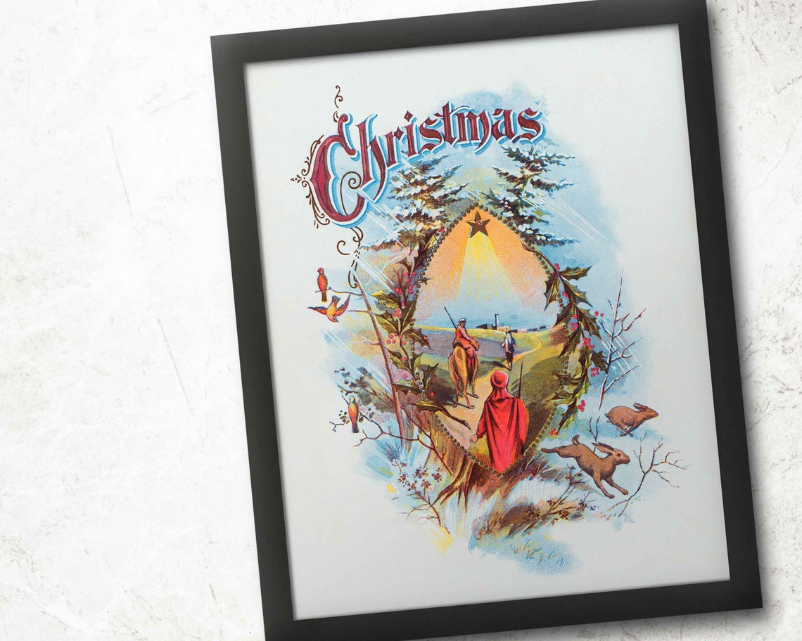 Three Wise Men Victorian Christmas Star Nativity Holiday Poster - Image 4