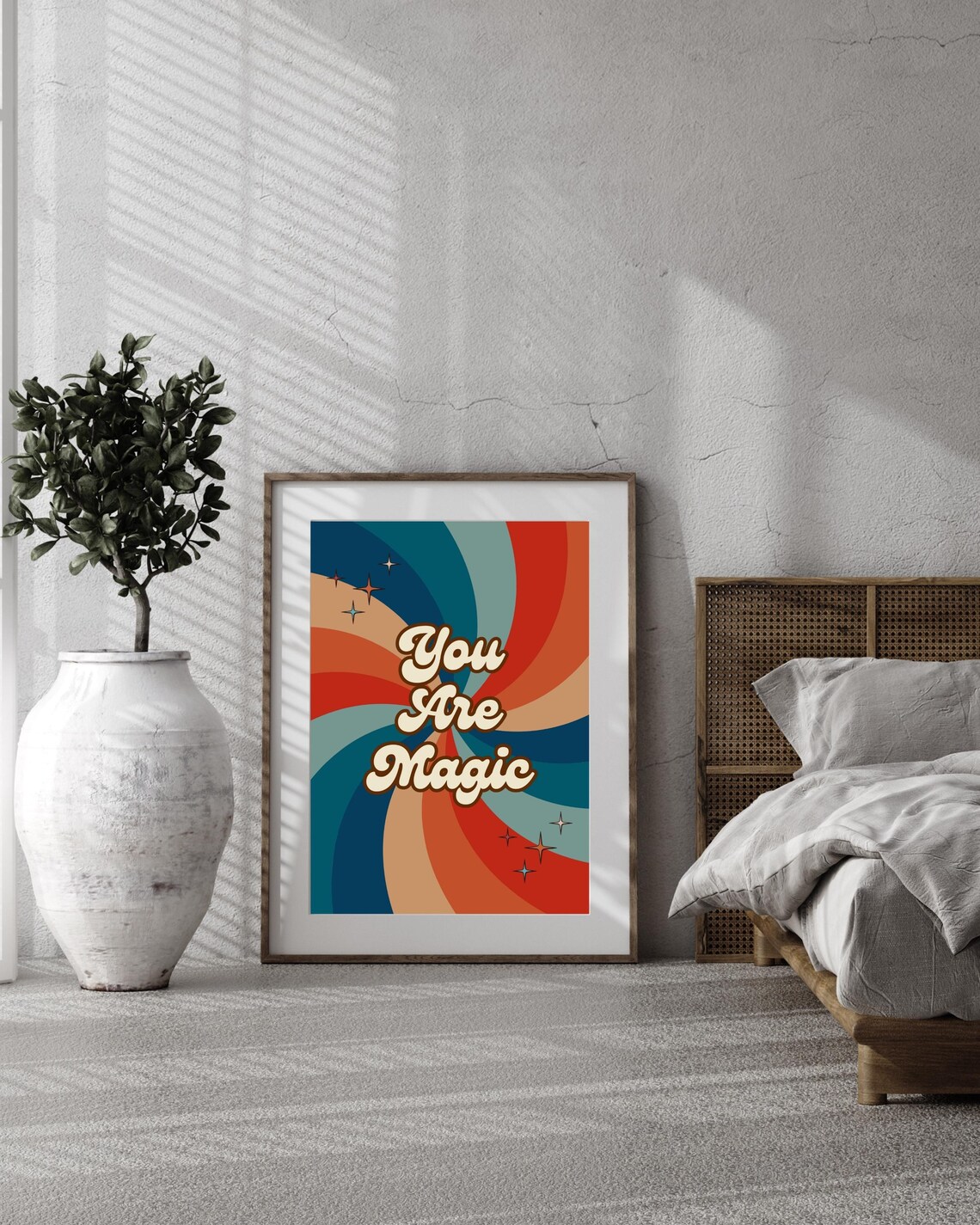 You Are Magic Retro Poster, 70s Groovy Quote
