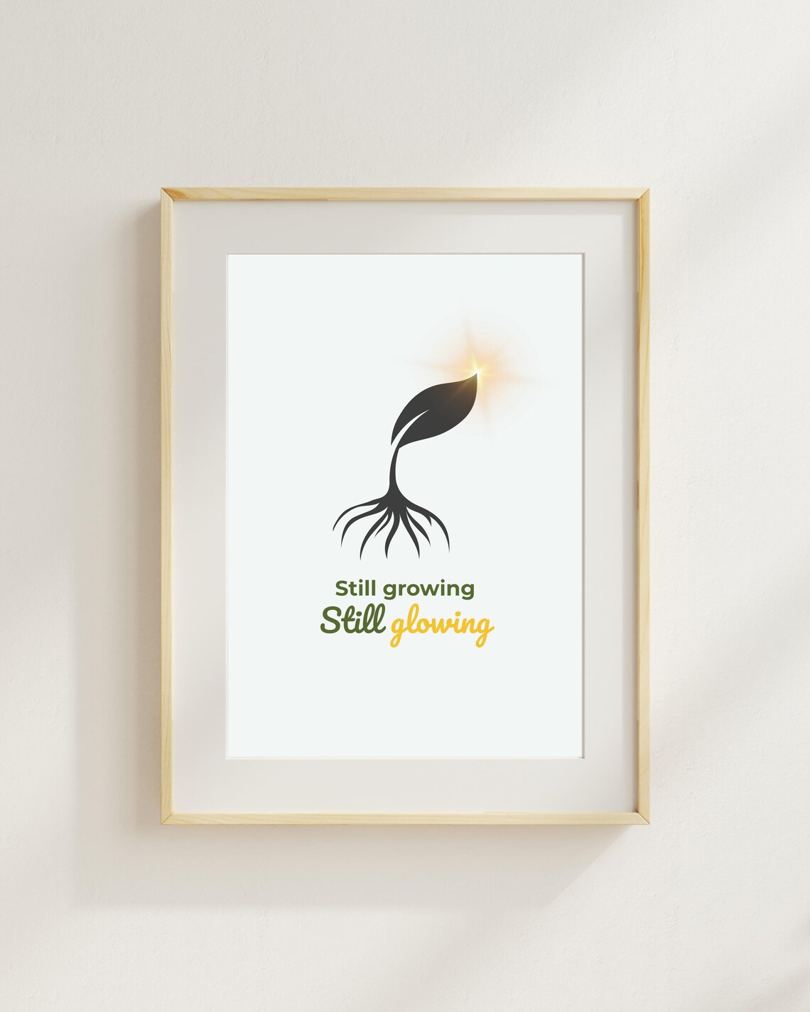 Still Growing Still Glowing Quote, Minimalist Nature - Image 2