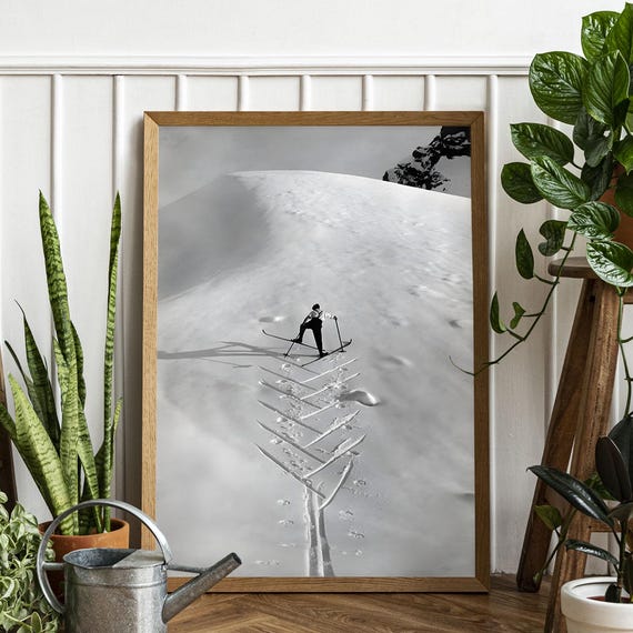Vintage Apres Ski Photo Print Lodge Wall Decor Ready To Hang