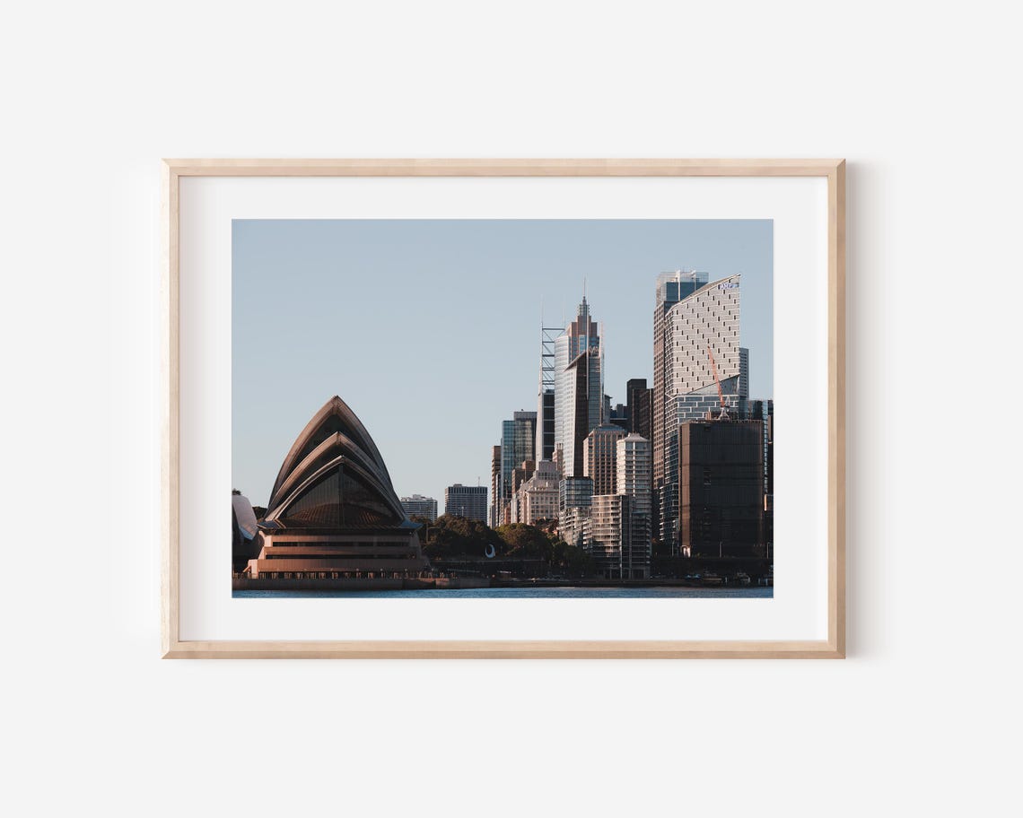 Sydney Opera House Daytime Harbour Skyline Modern Cityscape Poster