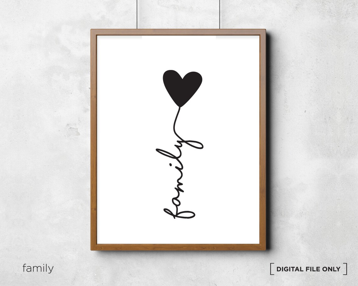 Wall Art Quote Wall Prints Family Print Inspirational Quote Family Poster Family Love File Template Corjl