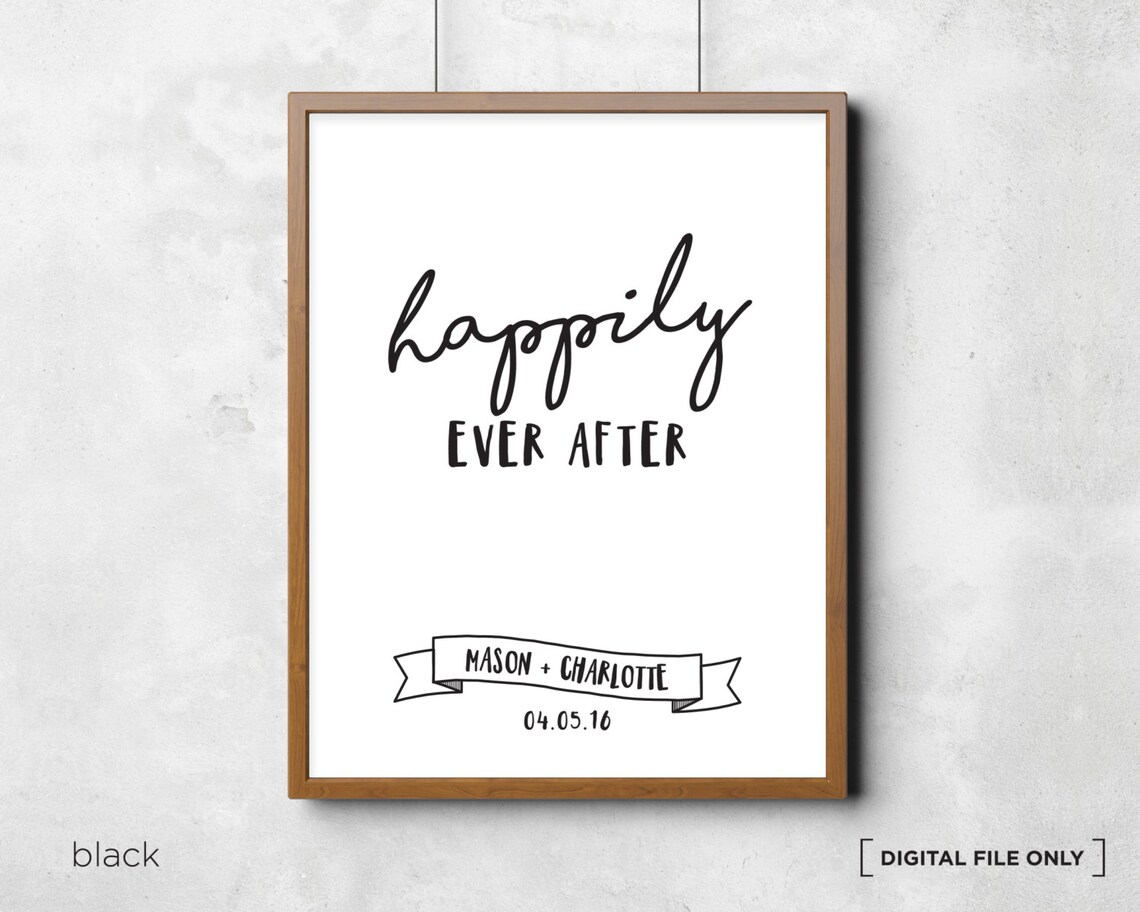 Personalized Wedding Anniversary Art Print