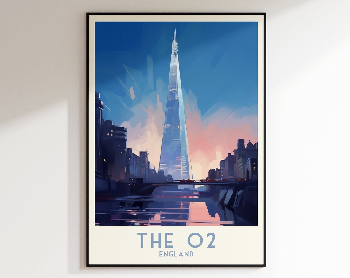 London Glass Skyscraper Thames Sunset Skyline Modern City Poster