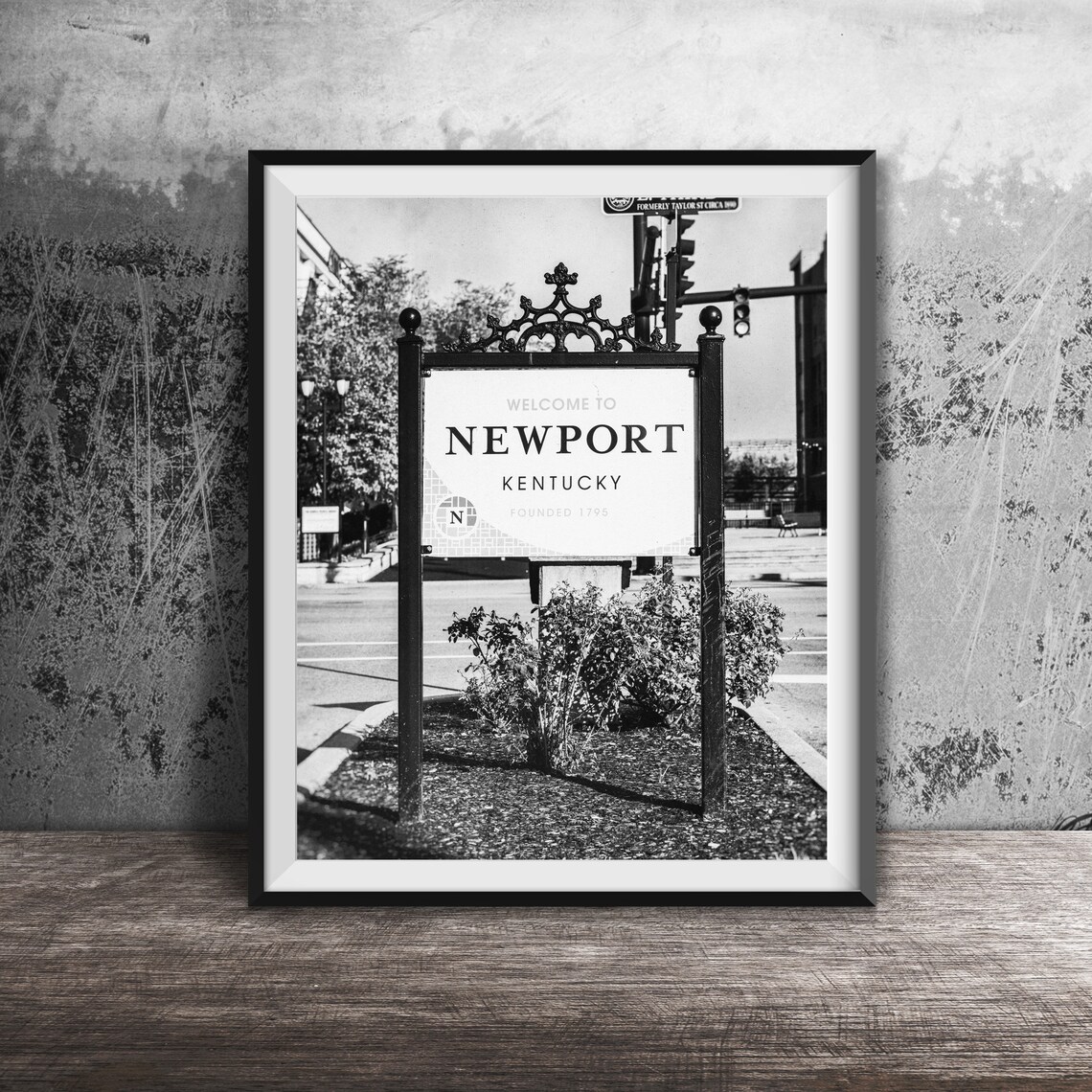 Welcome To Newport Kentucky Ornate Wrought Iron Town Sign Poster - Image 2