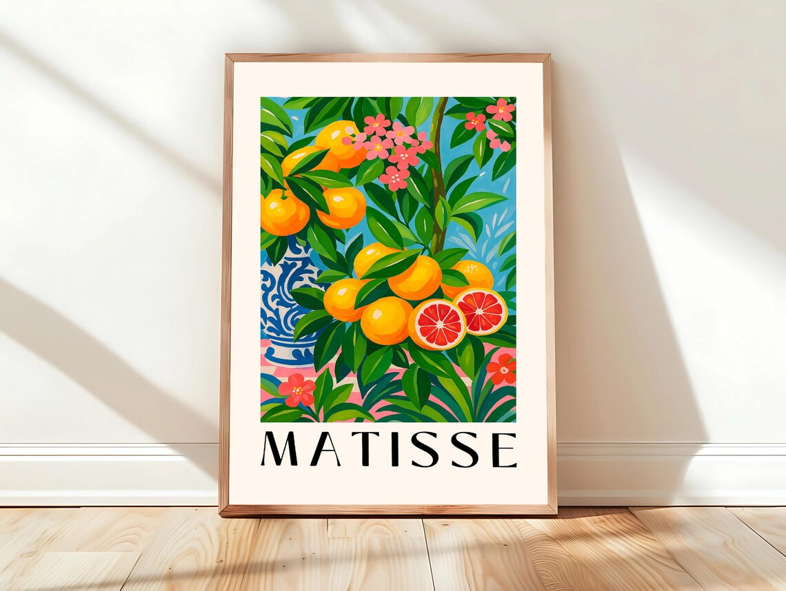 Henri Matisse Juicy Orange Citrus Tree Mediterranean Fruit Poster