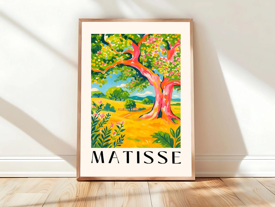 Henri Matisse Print Oak Tree Art Landscape Painting Rustic Decor Forest Nature