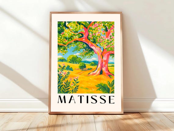 Henri Matisse Print Oak Tree Art Landscape Painting Rustic Decor Forest Nature