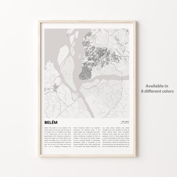 Belm Map Print Travel Wall Decor Art Par Housewarming Gift Personalized Poster