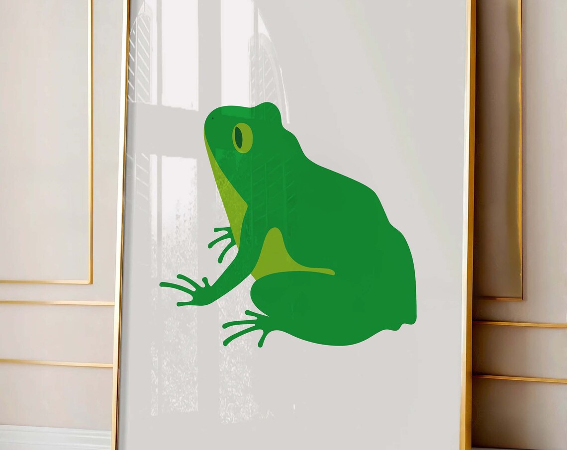 Enzo Mari La Rana Green Frog Silkscreen Nature Series Art Print