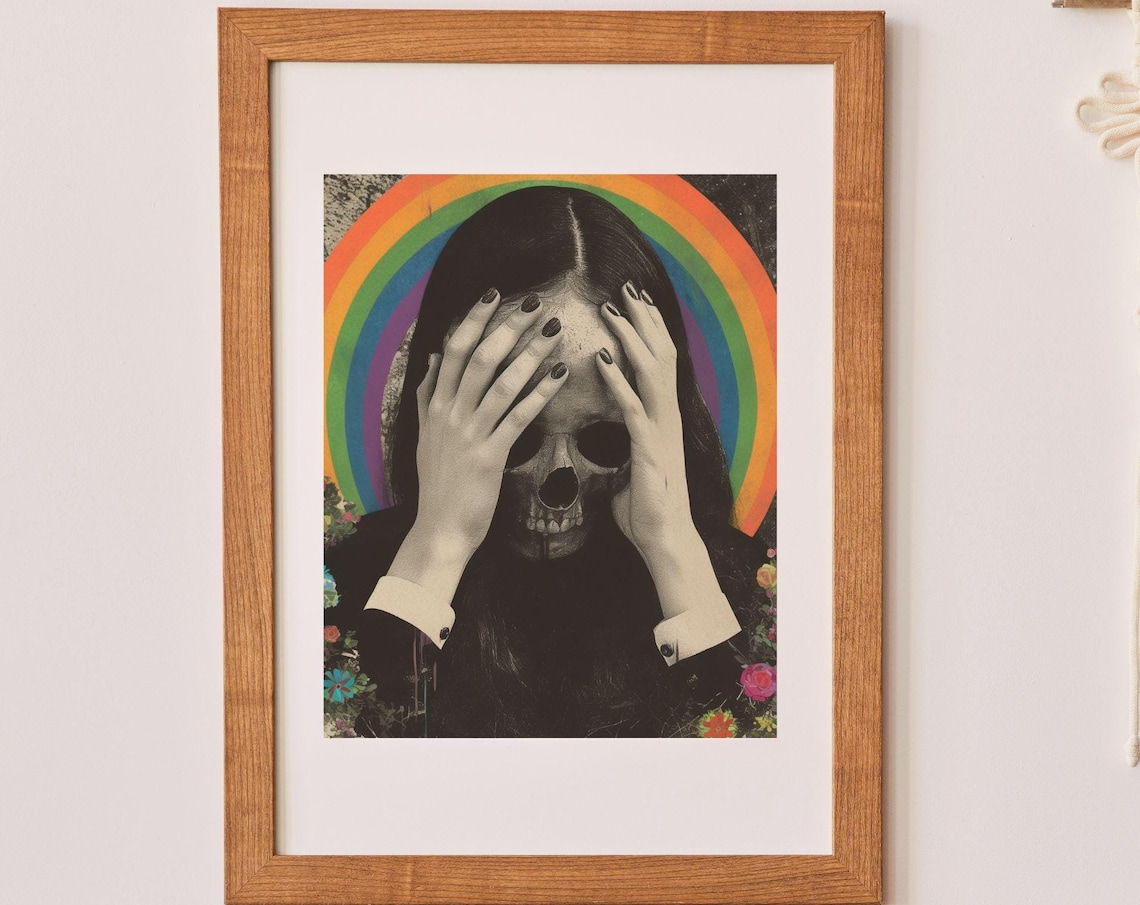 Happy Goth No11 Gothic Dark Art Print