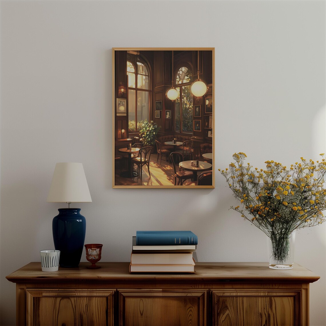 Cosy Coffee Shop Art Print, Retro Vintage Aesthetic - Image 4
