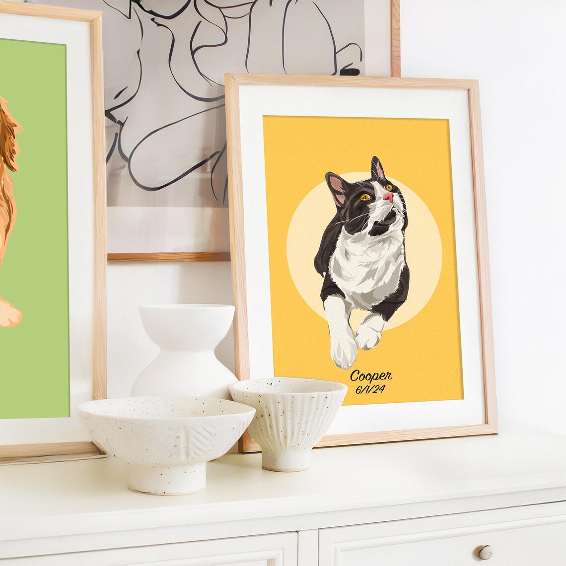 Custom Pet Illustration Cat Loss Gift Portrait - Image 2