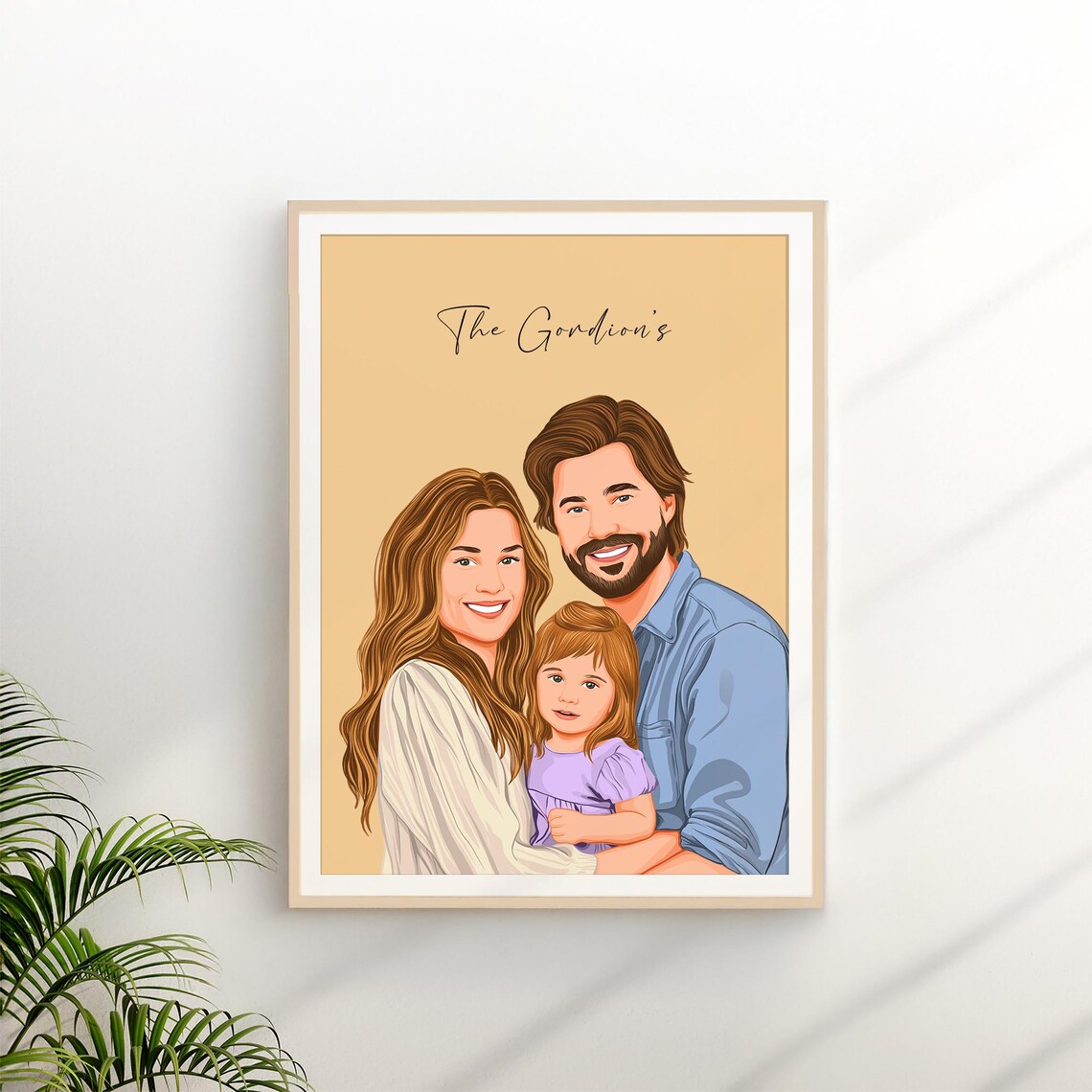Custom Family Portrait Illustration, Fathers Day Gift - Image 3