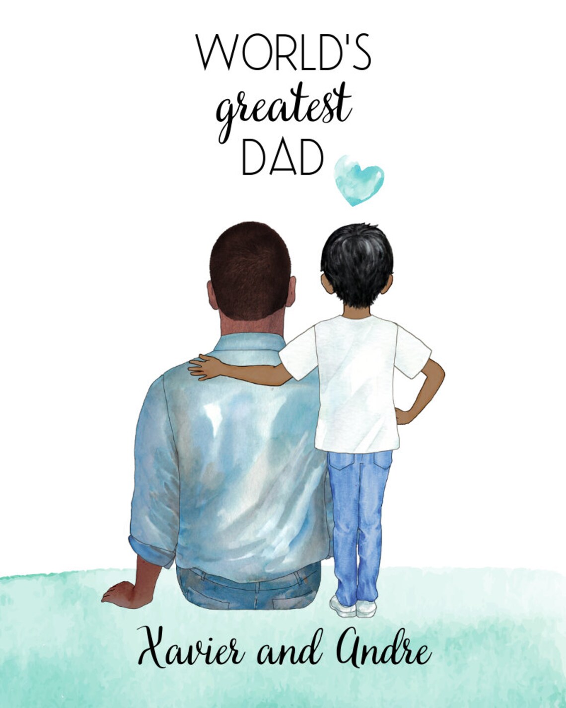 World's Greatest Dad Personalized Father Son Tribute Quote Poster - Image 3