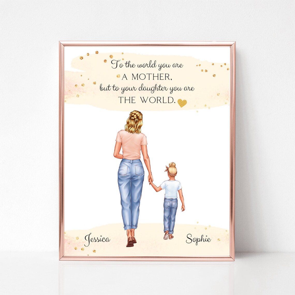 Mother Holding Daughter's Hand To The World You Are A Mother Poster - Image 3